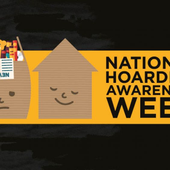 National Hoarding Awareness Week black graphic