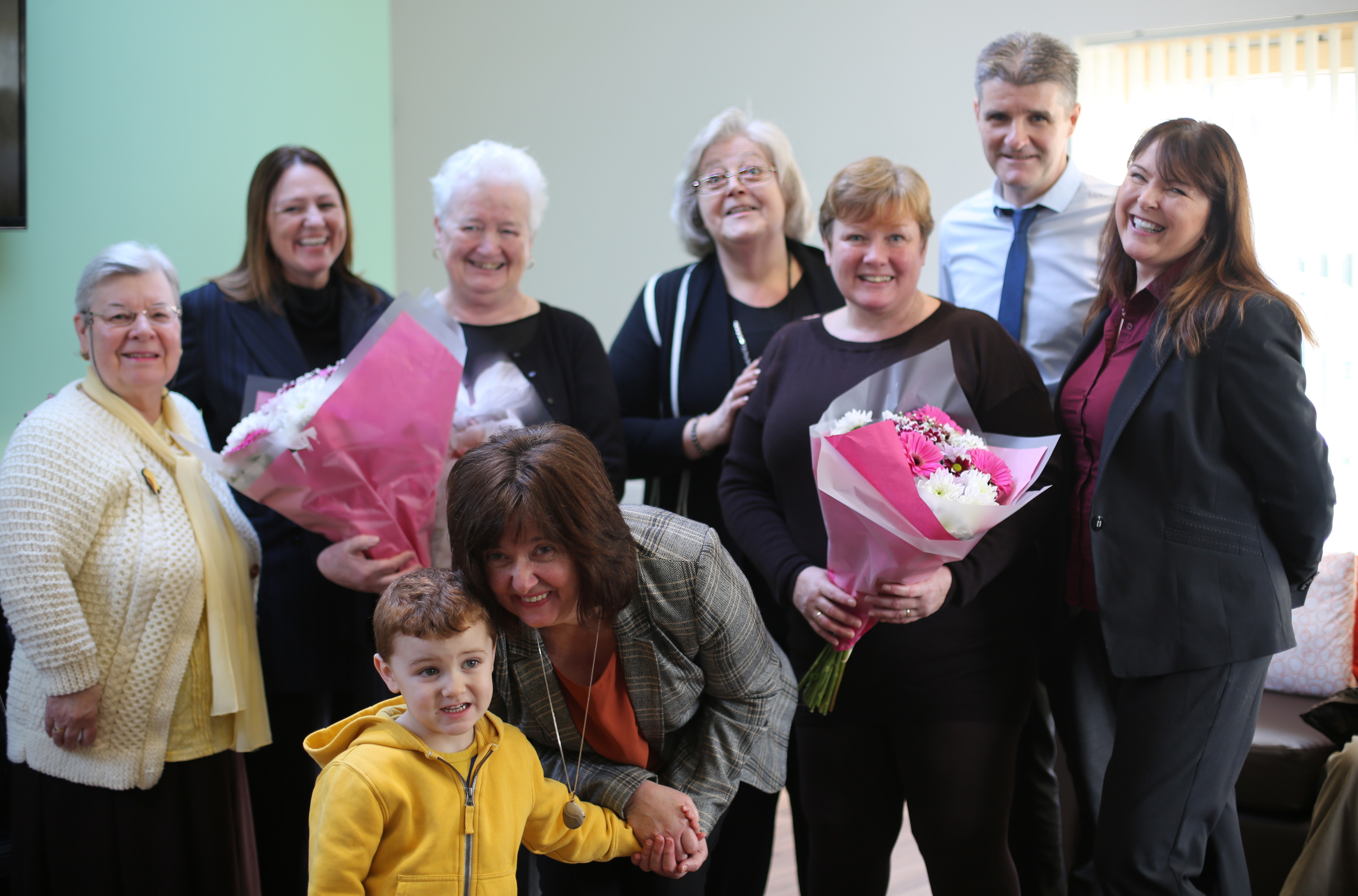 Tenants join GHA and Wheatley staff to mark the opening of the new Jura Court community room 
