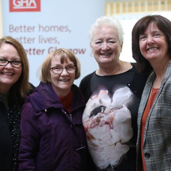 tenants celebrate opening of new community room at Jura Court, cardonald