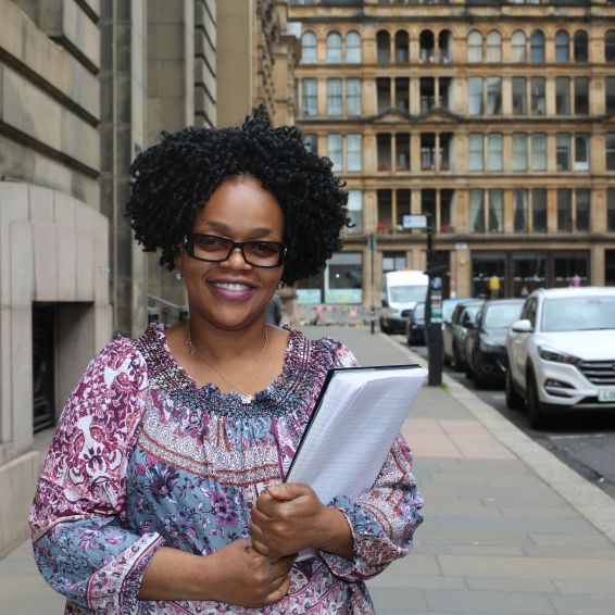 GHA tenant Funmi Komolafe found work after signing up for Routes into Care. 