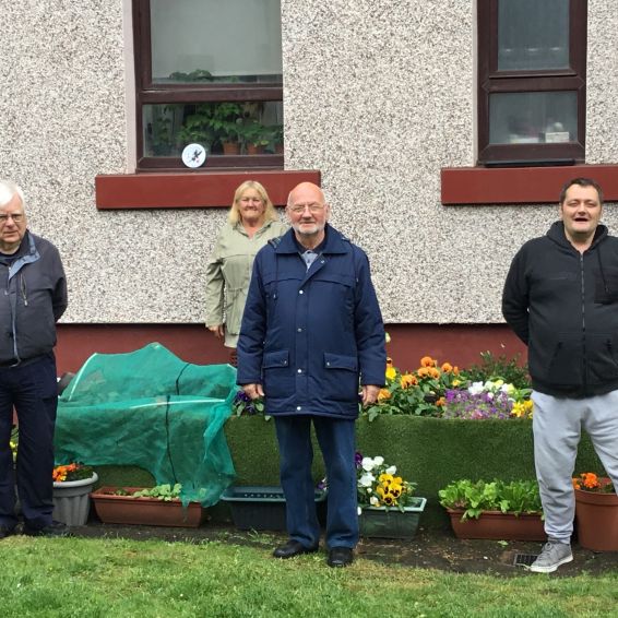 Residents set up a community garden in Riddrie
